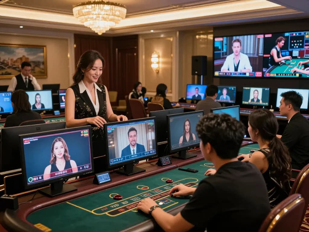 Engaging online players participating in live dealer games at yo88, showcasing real-time interactions.