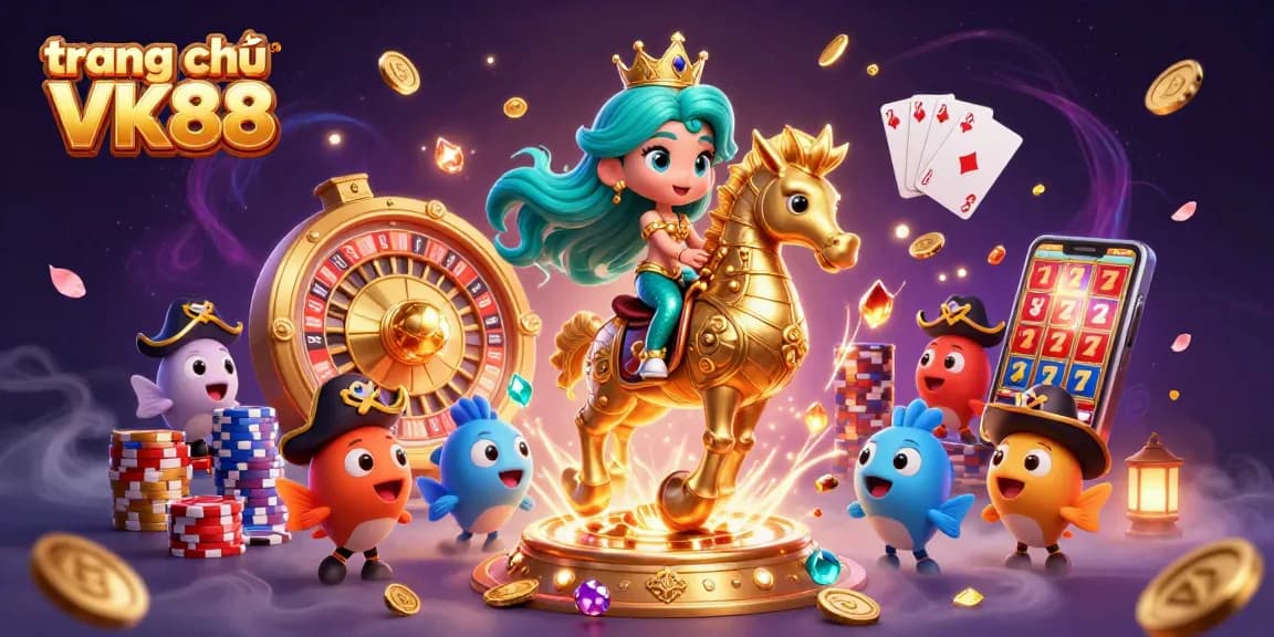 Experience winning strategies at trang chủ VK88 with vibrant scenes of gameplay and casino excitement.