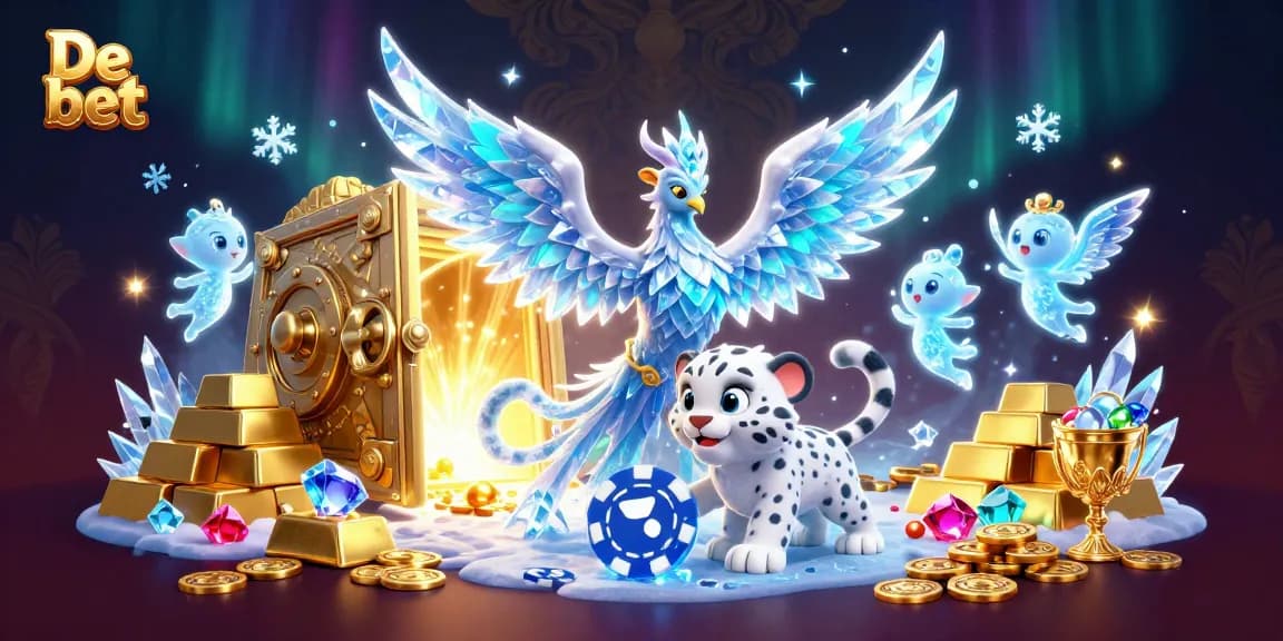 Experience the thrilling action at De bet casino with vibrant ice-themed games and dazzling treasures.