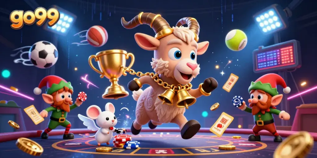 Experience exciting gameplay at go99 with 3D characters in a vibrant casino setting.