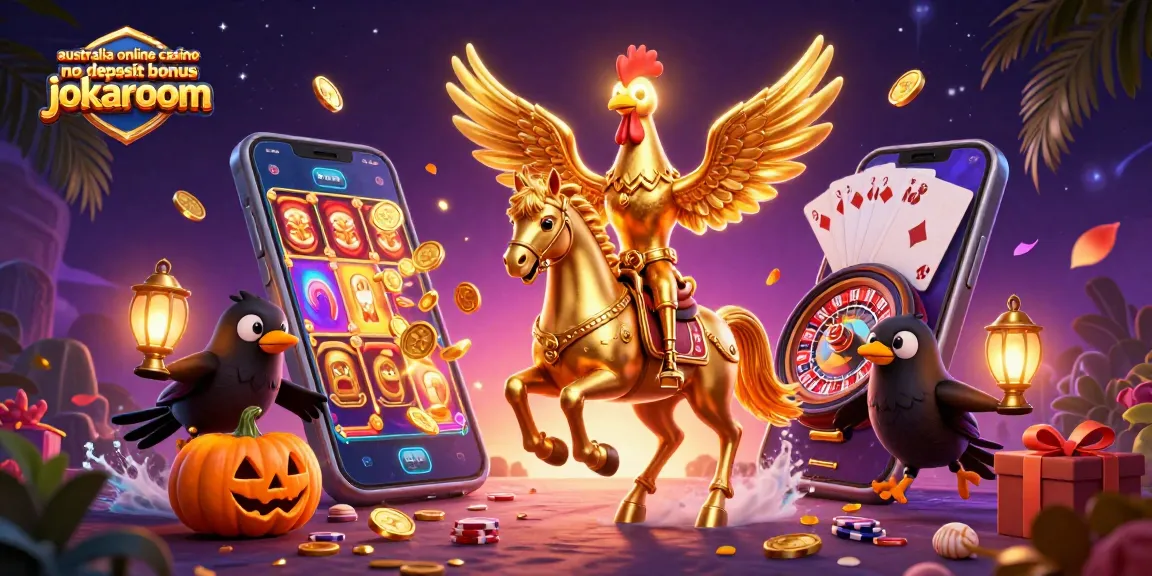 Play with exciting australia online casino no deposit bonus jokaroom in a magical casino scene filled with rewards.