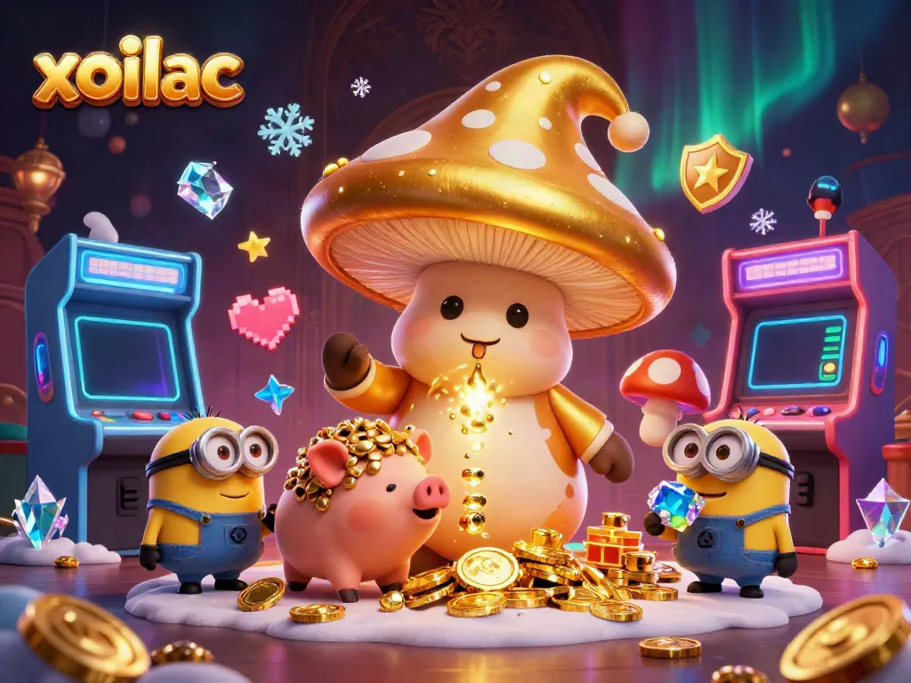 Xoilac captures thrilling casino excitement with vibrant 3D characters and gaming elements.