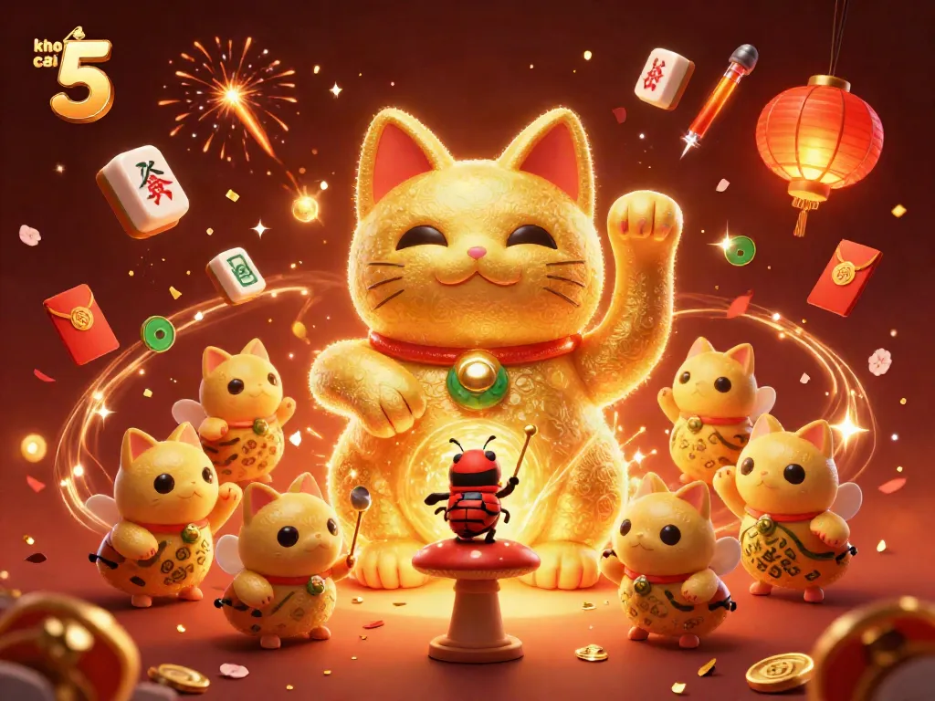 Engage with keo nha cai 5 through magical casino-themed elements in this vibrant 3D illustration.