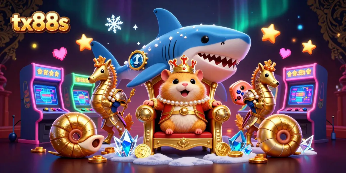 Engage in exciting gameplay at tx88s with a unique golden hamster king and vibrant casino themes.