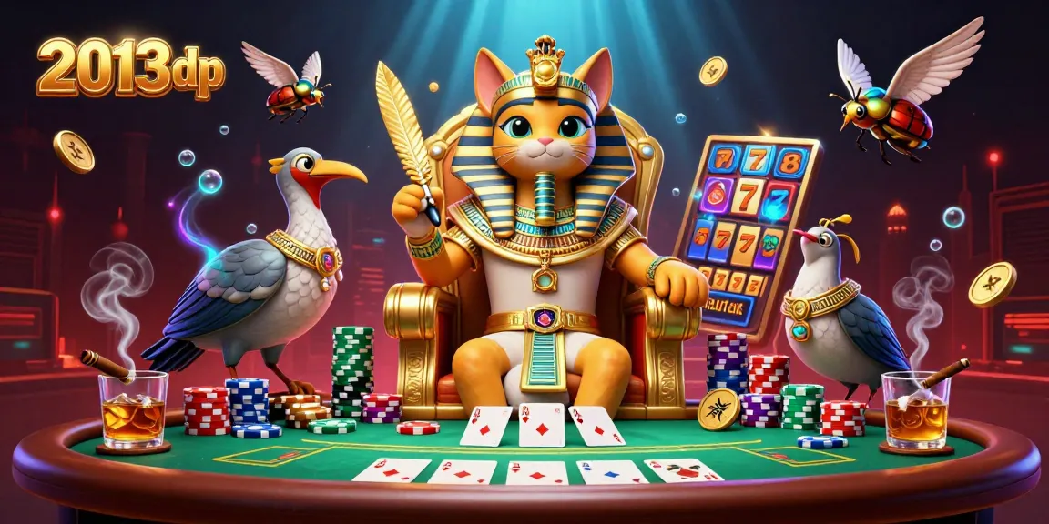 Experience the thrilling world of 2013dp with an engaging casino illustration featuring playful characters and games.