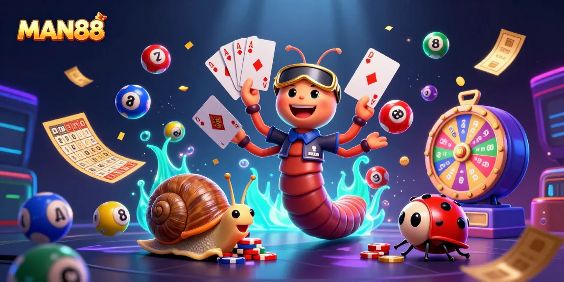 Experience excitement with MAN88 at this animated casino scene featuring lively game elements!